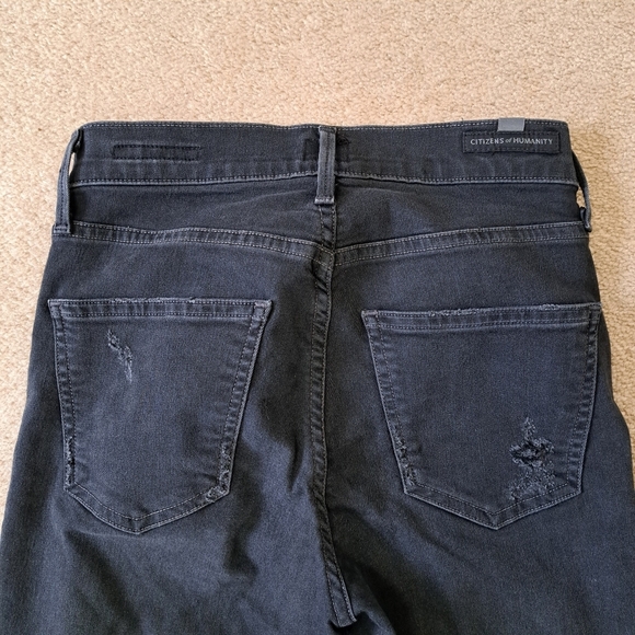 Citizens of Humanity Jeans Womens 24 Black Grey Rocket High Rise Skinny - Picture 12 of 15